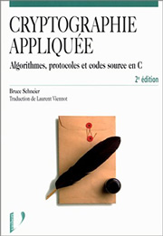 Cover of the French Second Edition of Applied Cryptography